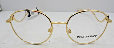 100% Authentic Dolce & Gabbana D&G DG1365 Eyeglasses in Gold  *New W/Tags*