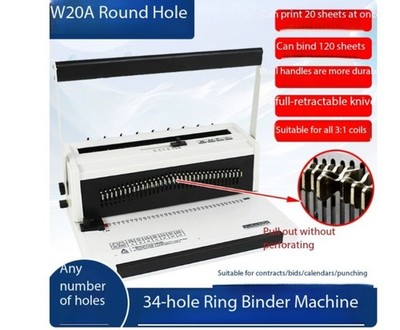 Full-Blade Round-Hole Wire Binding Machine, Loose-Leaf Wire Punching Machine