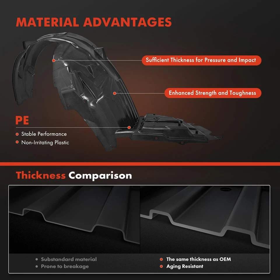 2 piezas forros de guardabarros interiores delanteros con espuma aislante para Subaru Legacy 2010-2014 Foto 3 de 4