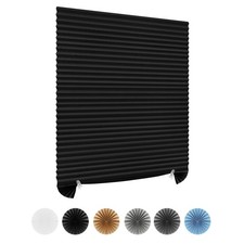 Window Blinds Cordless Blackout No Drill Cut to 24"W x 59"H, Black - 1 Pack