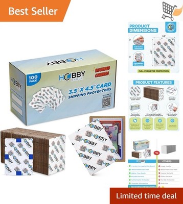 100 Pack Card Shipping Protectors Multi-Color 3.5 x 4.5 for Trading Cards