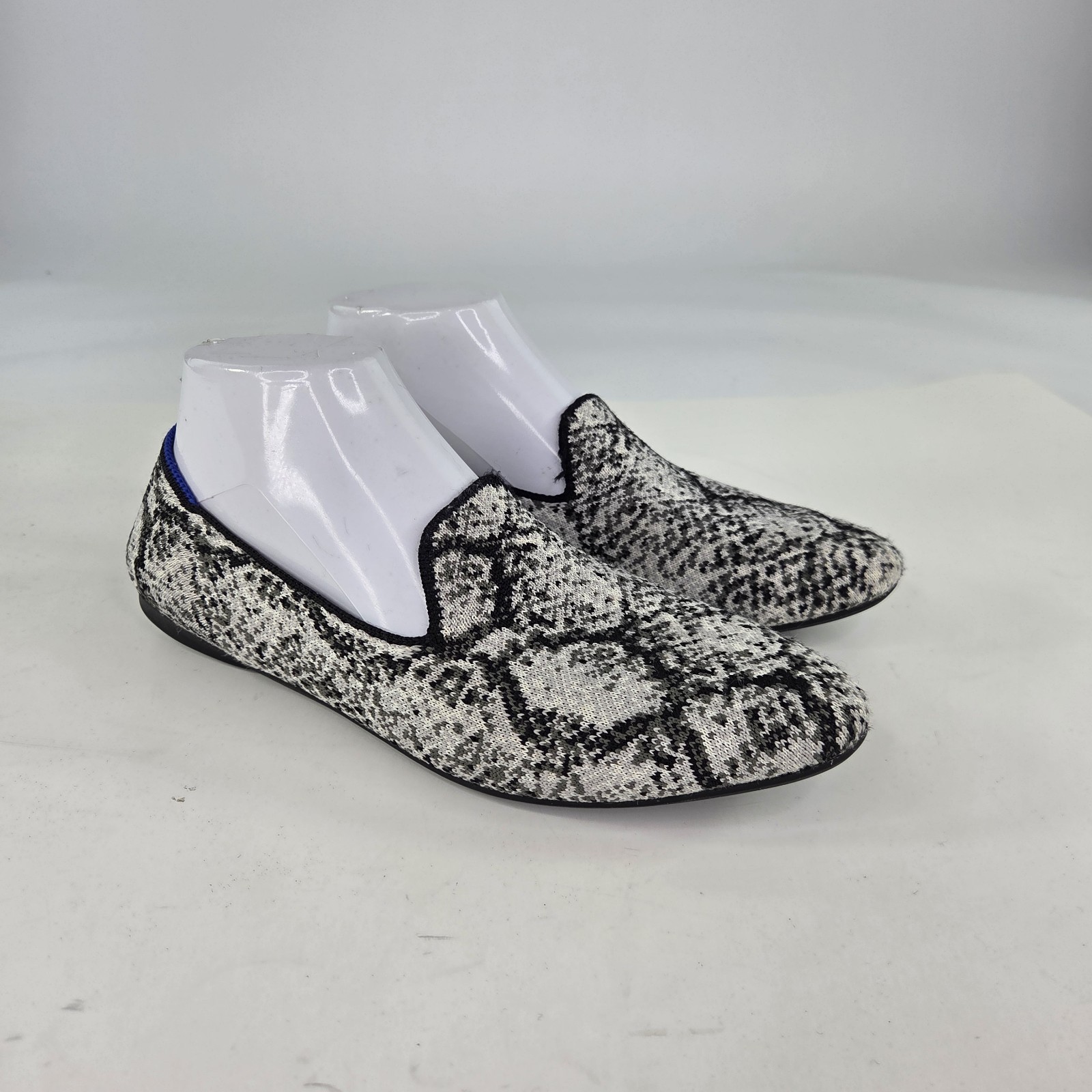 Rothy's Python Almond Toe Charcoal White Loafer U… - image 5