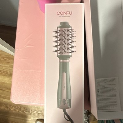 CONFU Hot Air Brush Hair Dryer Styling Brush KF-3163 Green/Gray