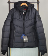 PAJAR Mens Large Hooded Jacket New 549 Thinsulate Black Full Zip Mitten Cuffs