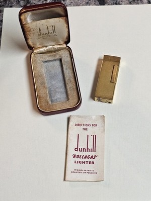 Dunhill Rollagas Vintage Made In Switzerland Lighter With Original Box & Papers