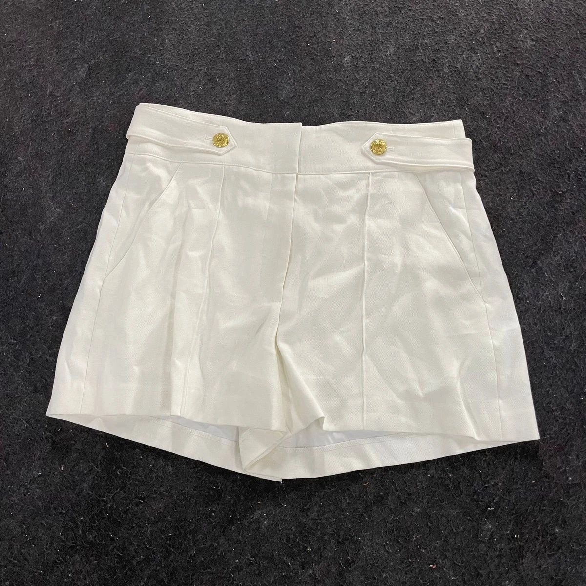 VERONICA BEARD Runo Linen Short Women's Size 12 White