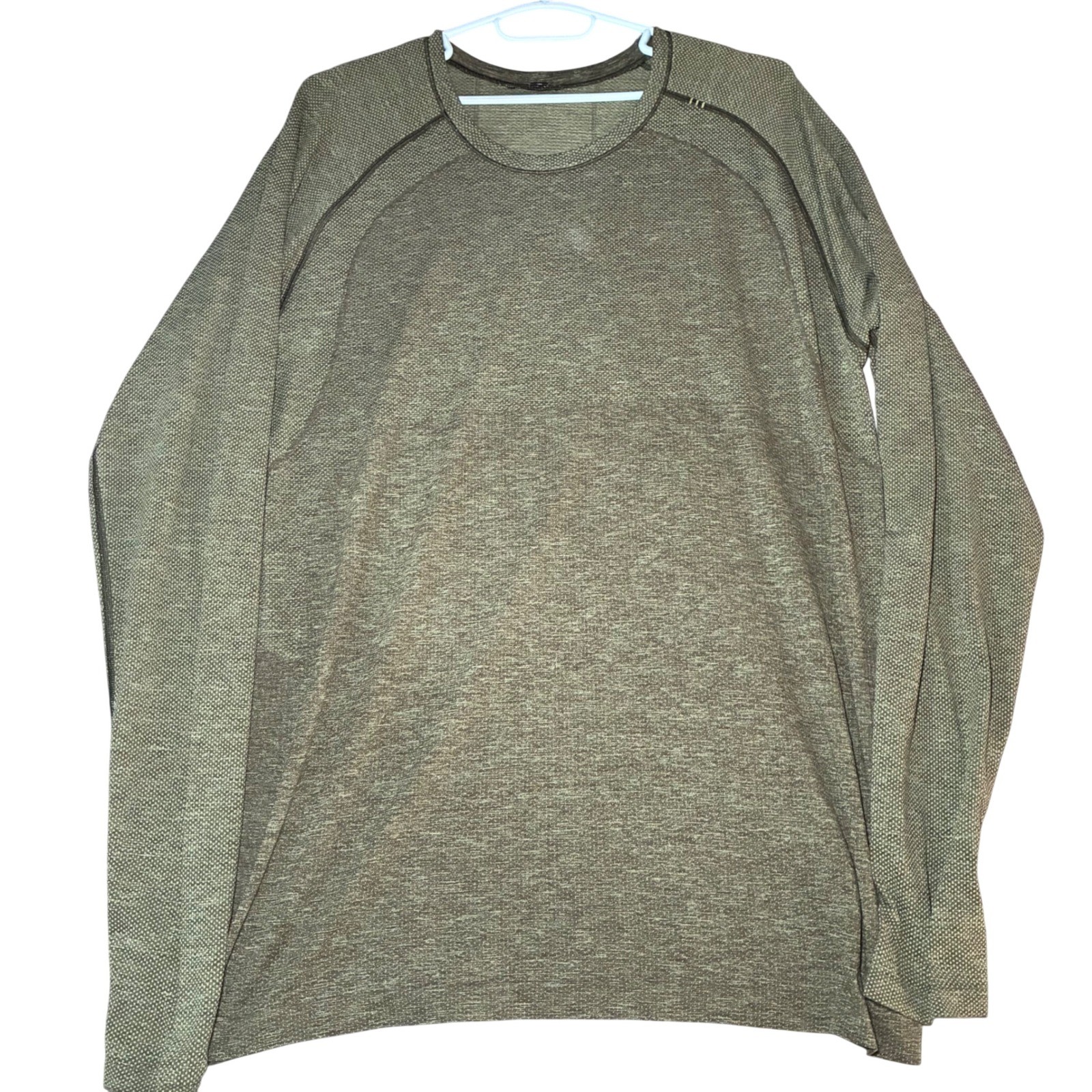 Lululemon Metal Vent Tech 2.0 Polyester Mens XL Green Long Sleeve Running Shirt