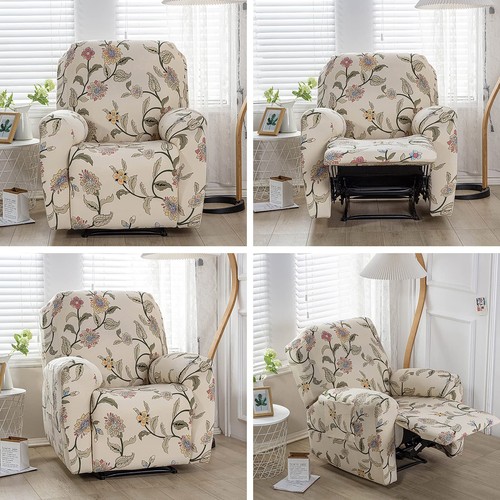 Recliner Slipcovers 4-Pieces Recliner Chair Covers Lazy Boy Chair Covers Stre... - Picture 4 of 7