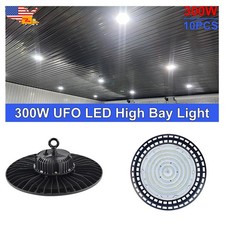 300W UFO LED High Bay Light Shop 10 Pack Industrial Warehouse Lighting 30000 Lms