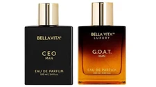 BellaVita Luxury Sigma Male (CEO Man & GOAT Man) Perfume Cologne for Men 2x100ml