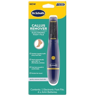 Dr. Scholl's Callus Remover Electronic Foot File, Electric Hard Skin Removal for