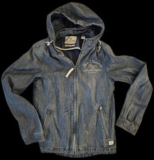 Scotch  Soda Amsterdam Couture Genuine Goods Chambray Hooded Zip Jacket S Blue