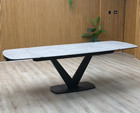 Table à manger extensible Furniture Village 'Julio' feuille de dessin argent 160-240 cm