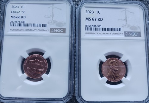 2023 NGC MS66 RED LINCOLN EXTRA VDB ERROR CENT PENNY RARE + Regular MS67