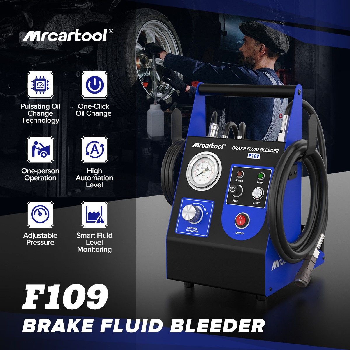 Brake Pressure Bleeder Kit Auto Electric Brake Oil Fluid Bleeding ...