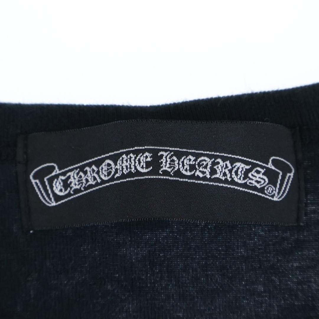 CHROME HEARTS V Neck S Tee Crew Short Sleeve T-shirt Plain Black Used 865ddb15b5 thumbnail 6