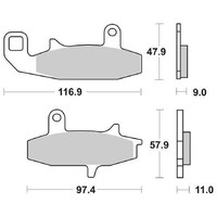 Set BeläGe Bremse Sbs 626HS Suzuki 600 Dr R/Dr S 89/89