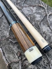 Brand New Wrapless Giuli Pool Cue  With Turquoise Inlays , 3/8 X 10 Pin 1 Shaft