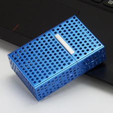 Flip Open Hollow Aluminum Alloy Cigarettes Case Smoking Storage Box Ultra Slim