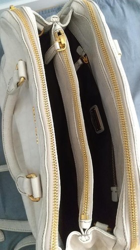 Miumiu Croc Embossed 2way Handbag Shoulder Bag Women White Gold used - Picture 4 of 10