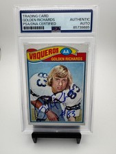 Golden Richards Signed DALLAS COWBOYS 1977 Topps MEXICAN Card PSA/DNA COA RARE