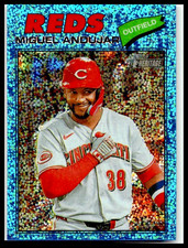 2026 Topps Heritage #259 Miguel Andujar Chrome Light Blue Sparkle Reds