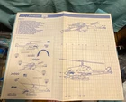vintage G.I. GI JOE gijoe TIGER FLY BLUEPRINTS INSTRUCTION SHEET free ship