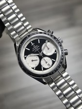 Omega Speedmaster Racing 326.30.40.50.01.002 Reverse Panda w/ B&P and STICKERS