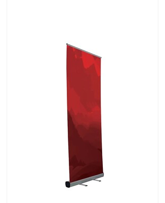Turin Retractable Banner Stand 33.5  Wide by 78.75  Tall With Padded Carry Case