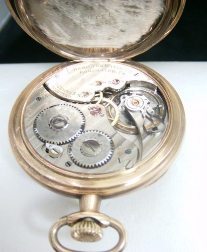 RELOJ DE BOLSILLO HAMILTON RELLENO DE ORO AMARILLO - Imagen 5 de 9