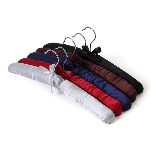 1PC Satin Padded Coat Hanger Dress Skirt Coat Bridal Wedding Clothes Hanger - Picture 19 of 33