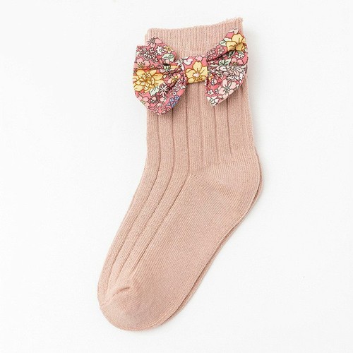 Ankle Socks Fashion School Socks 1-7 Years Old Broken Flower Bow Girls Bow Socks - Picture 12 of 18