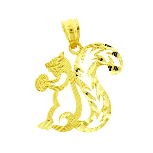 Colgante de ardilla recortada de oro de 14K - Imagen 1 de 2