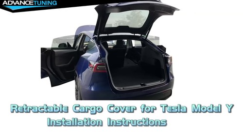 Fits 20-22 Tesla Model Y Retractable Rear Trunk Cargo Cover Luggage Shade Shield - Video 1 of 1