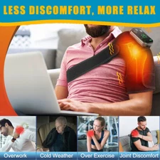 Shoulder Heating Pad & Massager Vibration Shoulder Brace Rotator Cuff Fortemotus