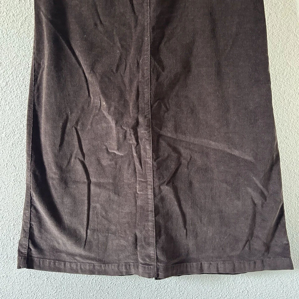 Falda midi de pana Croft & Barrow para mujer 6 marrón Western Modest Cottage core Foto 2 de 4