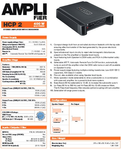 Kit Bassi Hertz Dbx 30.3 Subwoofer 30cm+ Amplificatore Hertz Hcp 2 400W+Kit Cavi - Foto 10 di 19