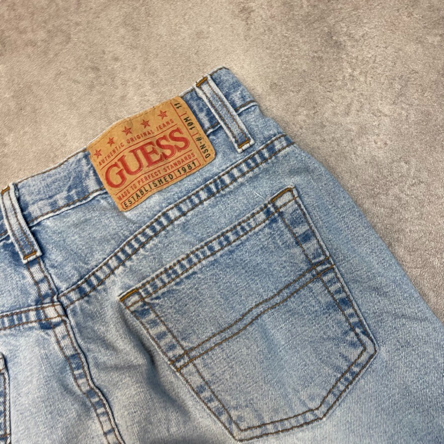 Guess Jeans Denim Skirt Womens Jorts USA Baggy Y2K Vintage, Blue 28" image 8