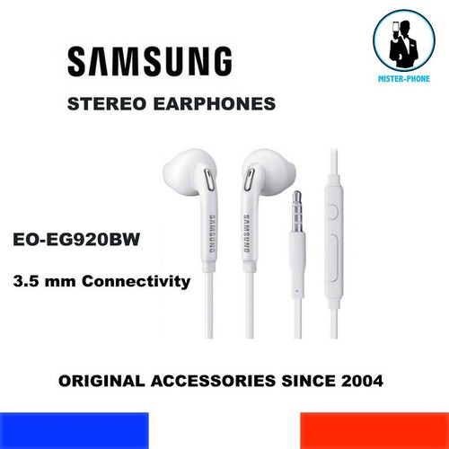 ORIGINAL SAMSUNG KIT PIETON INTRA-AURICULAIRE STEREO S6 EDGE SM-G925 EO-EG920BW - Photo 2/2