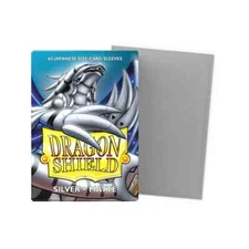 Dragon Shield 60CT Japanese Matte Sleeves - Silver - YuGiOh TCG