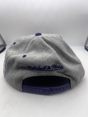 Mitchell & Ness Los Angeles Lakers Snapback Purple & Gray Hat - Picture 5 of 12