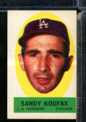 1963 Topps Peel-Offs Sticker Sandy Koufax Los Angeles Dodgers VG-VGEX XX2794