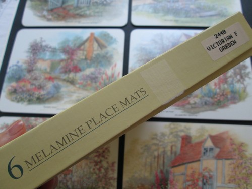 Vtg. KELSEY Of Stonehouse U.K. Melamine PLACEMATS (6) "Victorian Garden" w/ Box - Picture 3 of 12