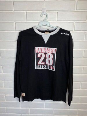 Evisu Tubes Men s long sleeve Black Size XL IWAHARA TETSUJIN Very Rare Y2K