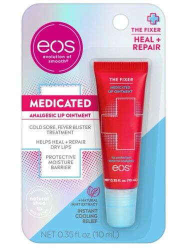 EOS Analgesic Lip Ointment cold sore THE FIXER, Natural Mint Extract, 0.35 fl oz