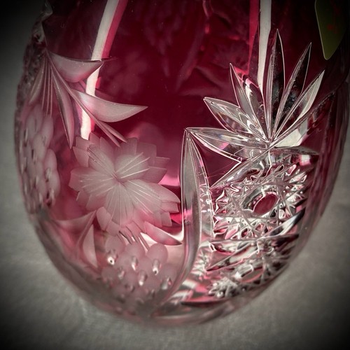 Nachtmann Bleikristall - Decanter & 6 Liquor Glasses Set - Cut-to-Clear - Ruby - Picture 8 of 24