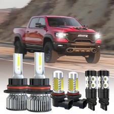 For 2002-2005 Dodge Ram 1500 2500 3500 LED Headlight+Fog Bulbs+Turn Signal Light