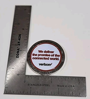 Geocoin Nontrackable VERIZON Silver Coin