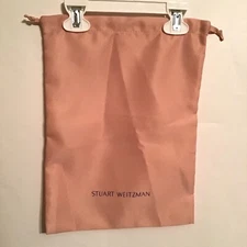 Stuart Weitzman Pink Storage Pull String Dust Bag for Shoes or Sandals 14"x10.5"