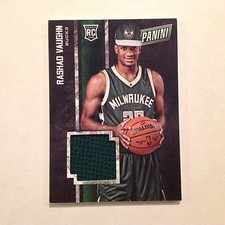 RASHAD VAUGHN #8 BUCKS RC Rookie Green Hat Relic SP 2015/16 Panini Black Friday